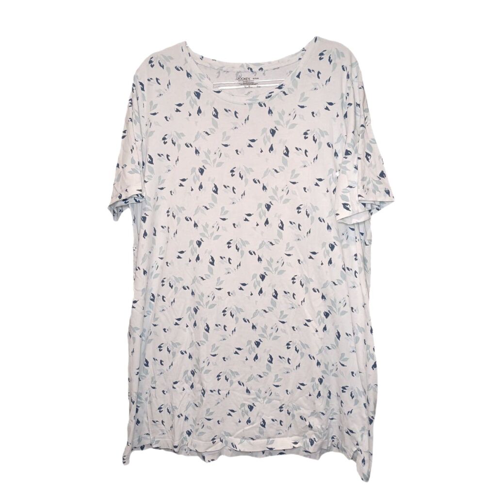 Jockey Blue Splotches Short Sleeve Sleep Shirt Size XL